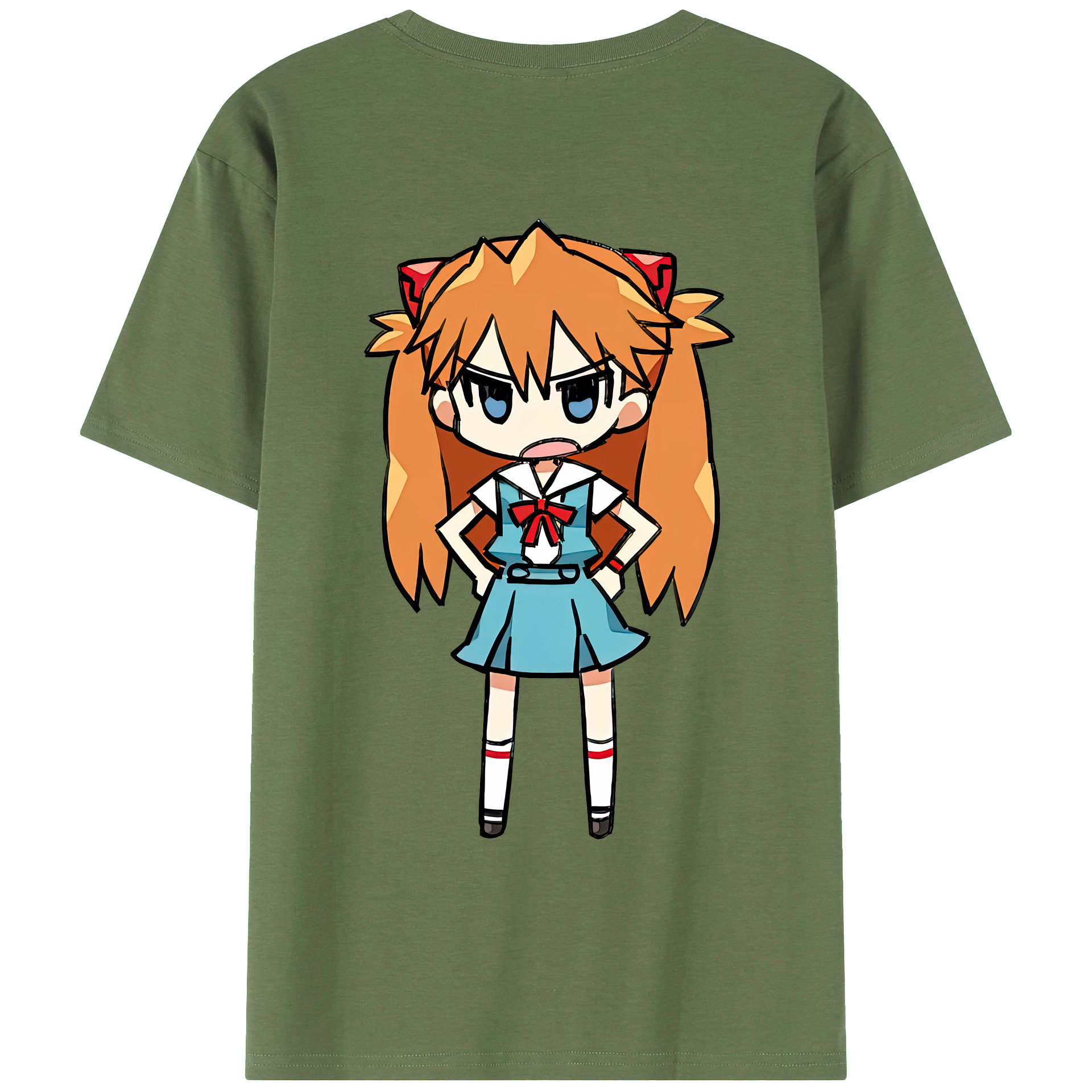 （画像用） EVA 新世紀エヴァンゲリオン 綿100％ メンズ半袖Tシャツ（バックプリント） 通気性